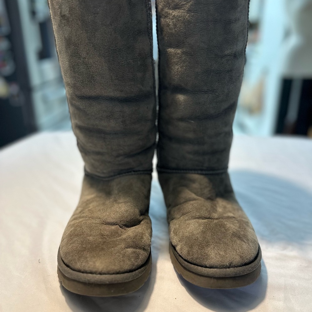 UGG Tall Charcoal Suede Boots